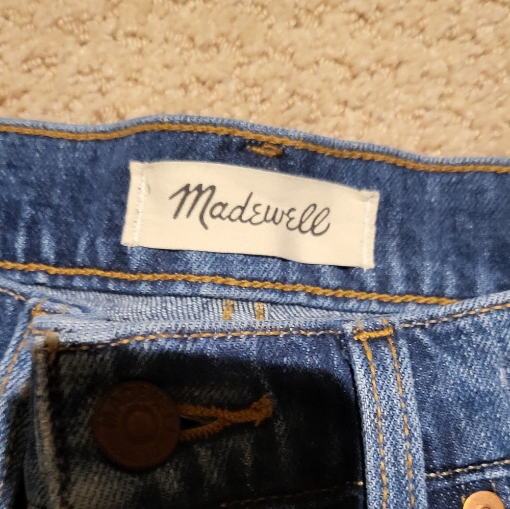 Madewell Cutoff High Rise Denim HIGH RISE Shorts Size 28 EUC - Picture 5 of 11